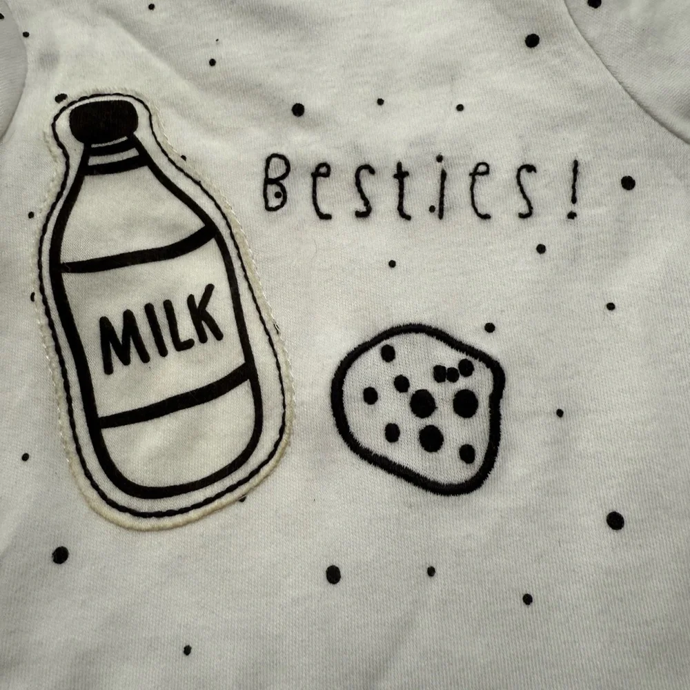 FWP White Polka Dot Baby Milk 🥛 & Cookies 🍪 One Piece - Picture 4 of 4